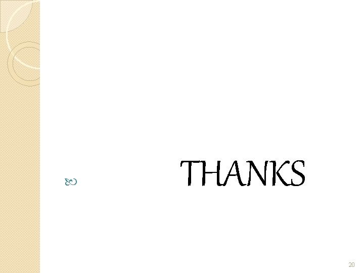  THANKS 20 