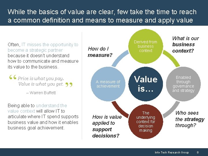 While the basics of value are clear, few take the time to reach a