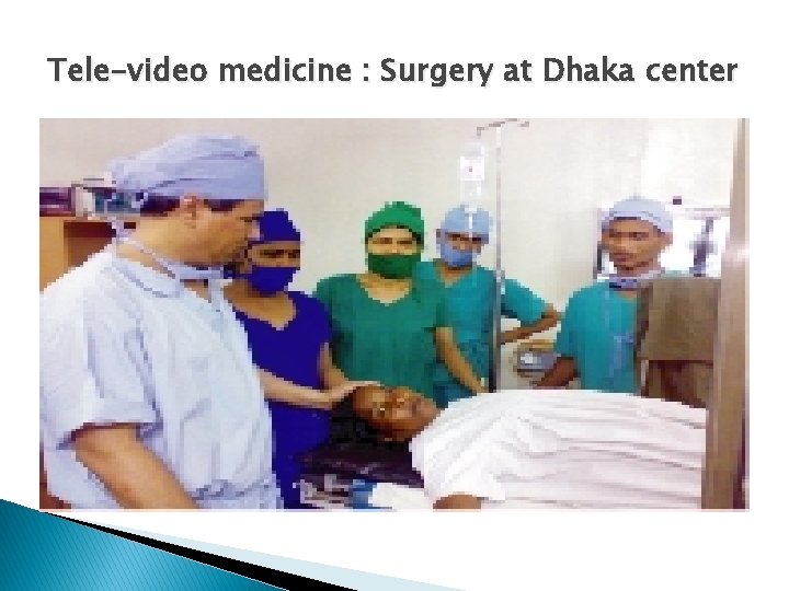 Tele-video medicine : Surgery at Dhaka center 