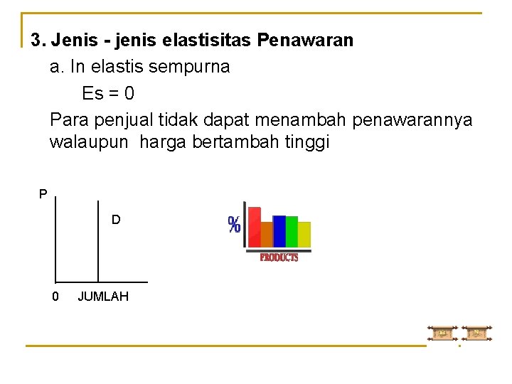 3. Jenis - jenis elastisitas Penawaran a. In elastis sempurna Es = 0 Para