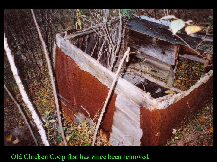 Old Chicken Coop that has since been removed 