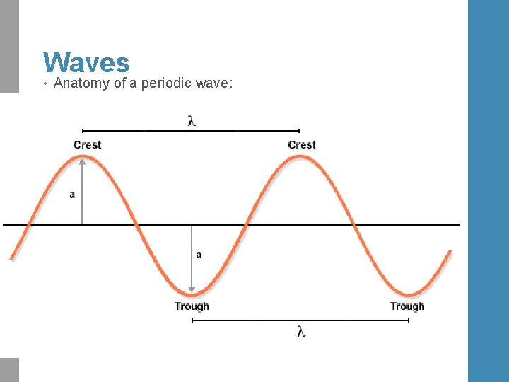 Waves • Anatomy of a periodic wave: 