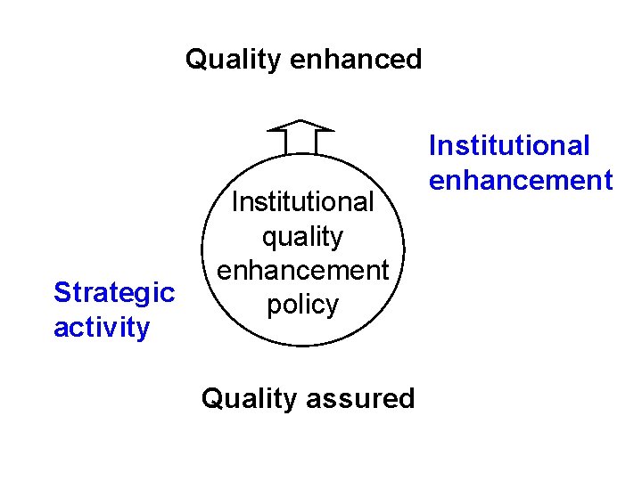 Quality enhanced Strategic activity Institutional quality enhancement policy Quality assured Institutional enhancement 