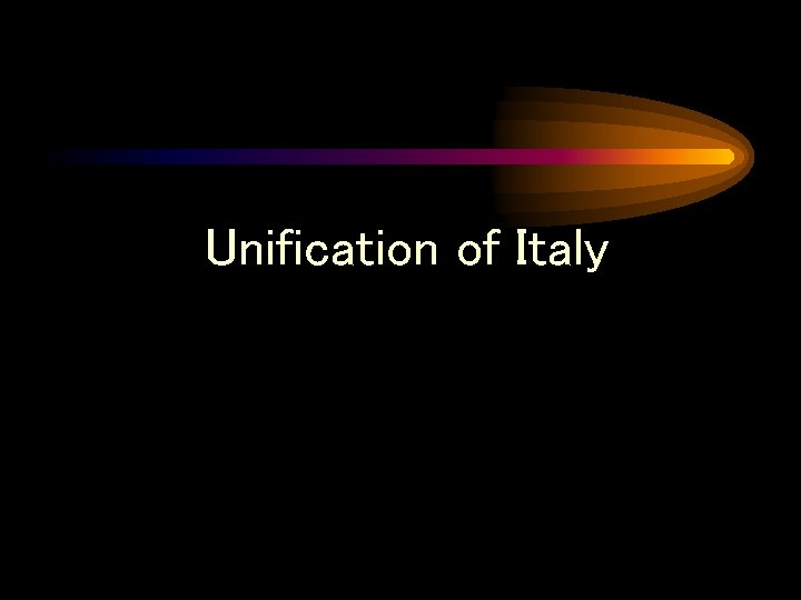 Unification of Italy 