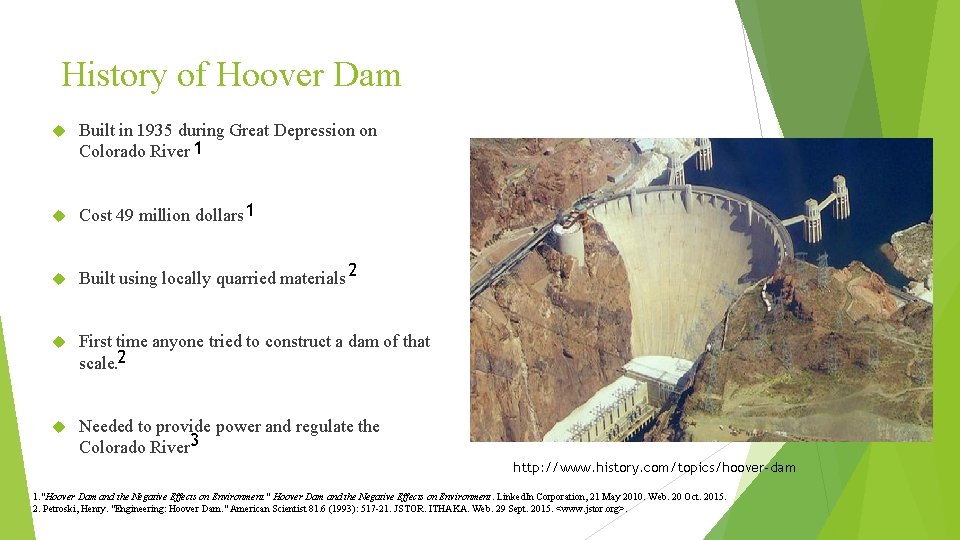 History of Hoover Dam Built in 1935 during Great Depression on Colorado River 1