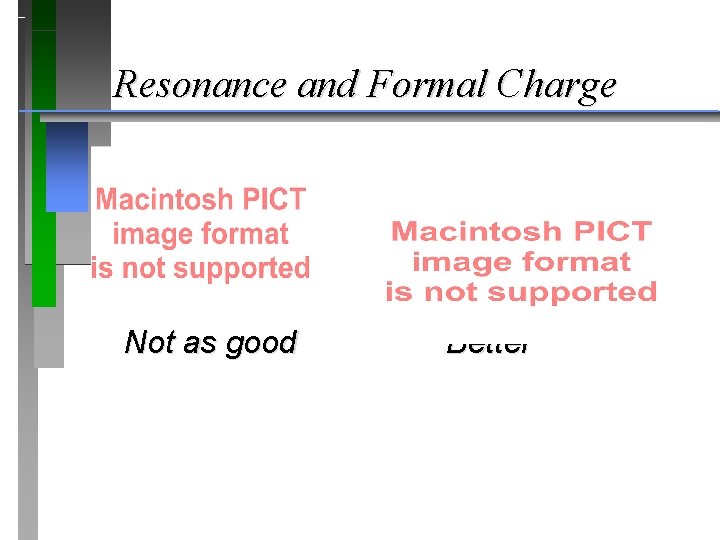 Resonance and Formal Charge Not as good Better 