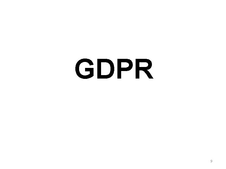 GDPR 9 