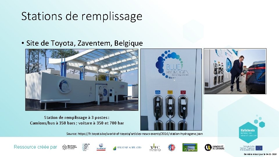 Stations de remplissage • Site de Toyota, Zaventem, Belgique Station de remplissage à 3