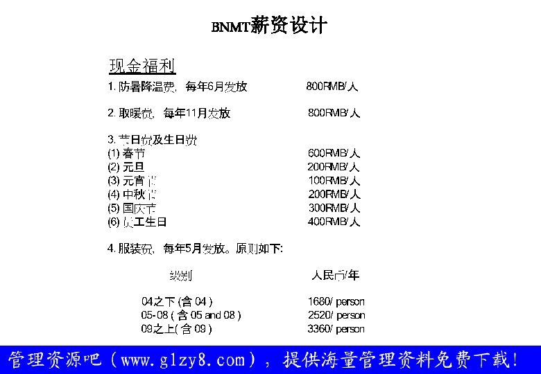 BNMT薪资设计 现金福利 8 © NOKIA 1999 BNMT HR. PPT/ 2003. 19 / 