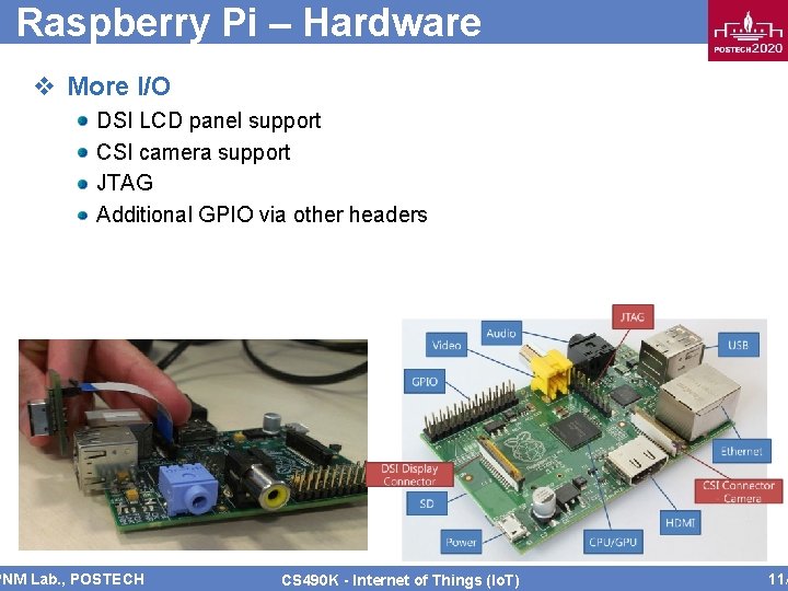 Raspberry Pi – Hardware v More I/O DSI LCD panel support CSI camera support Raspberry Pi – Hardware v More I/O DSI LCD panel support CSI camera support