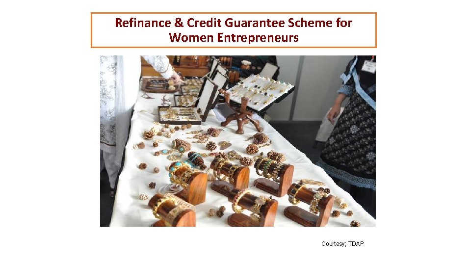 Refinance & Credit Guarantee Scheme for Women Entrepreneurs Courtesy; TDAP 