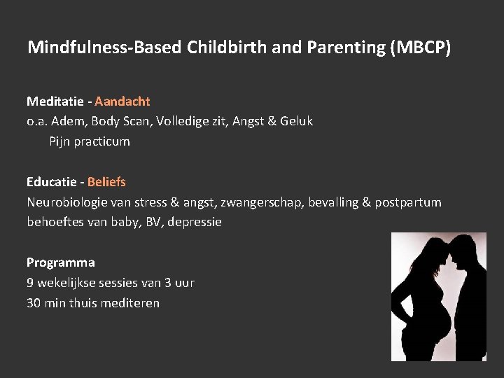 Mindfulness-Based Childbirth and Parenting (MBCP) Meditatie - Aandacht o. a. Adem, Body Scan, Volledige