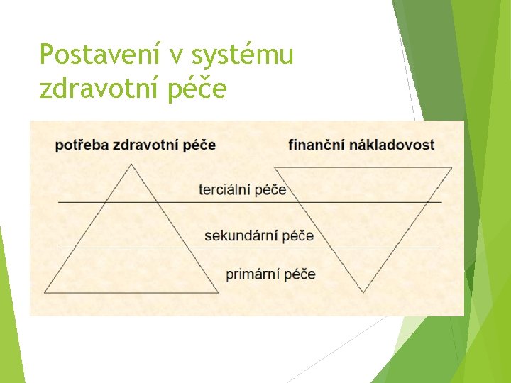 Postavení v systému zdravotní péče 