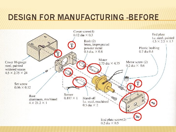 DESIGN FOR MANUFACTURING -BEFORE 