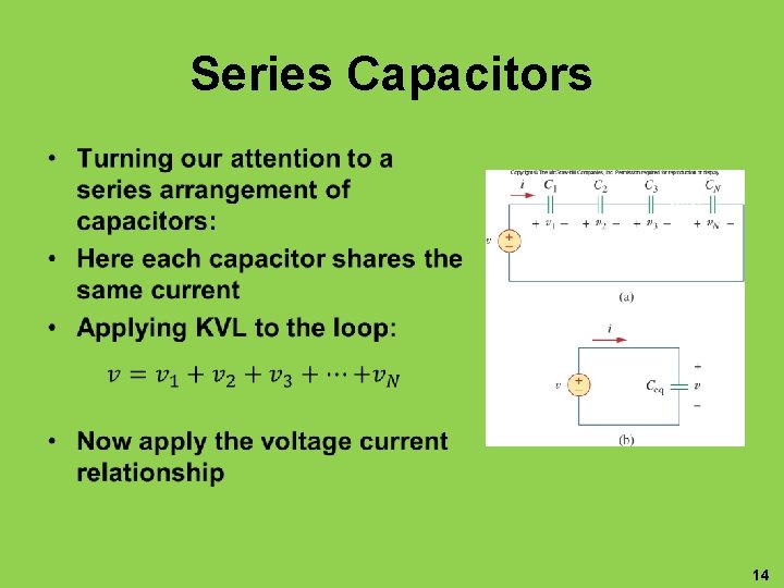 Series Capacitors • 14 