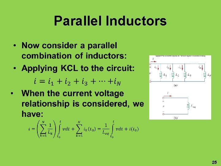 Parallel Inductors 25 