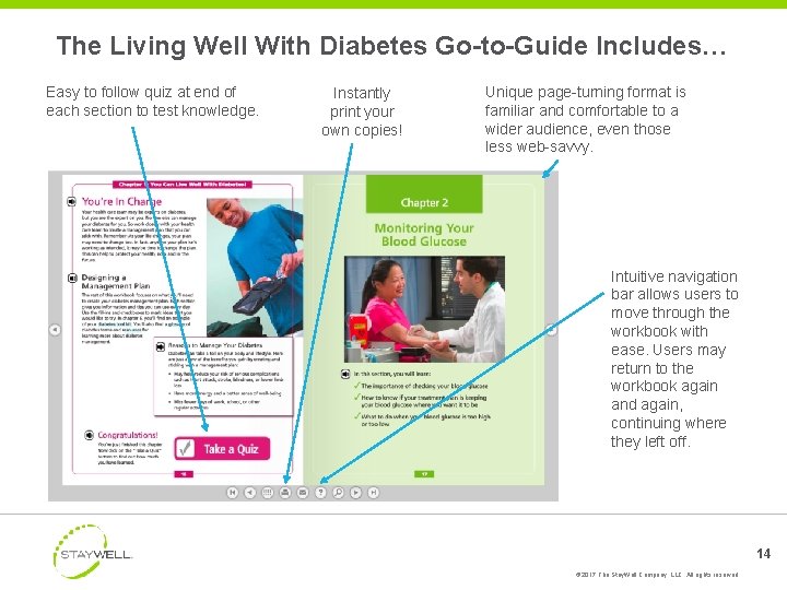 The Living Well With Diabetes Go-to-Guide Includes… Easy to follow quiz at end of