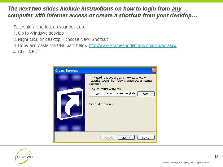 The next two slides include instructions on how to login from any computer with