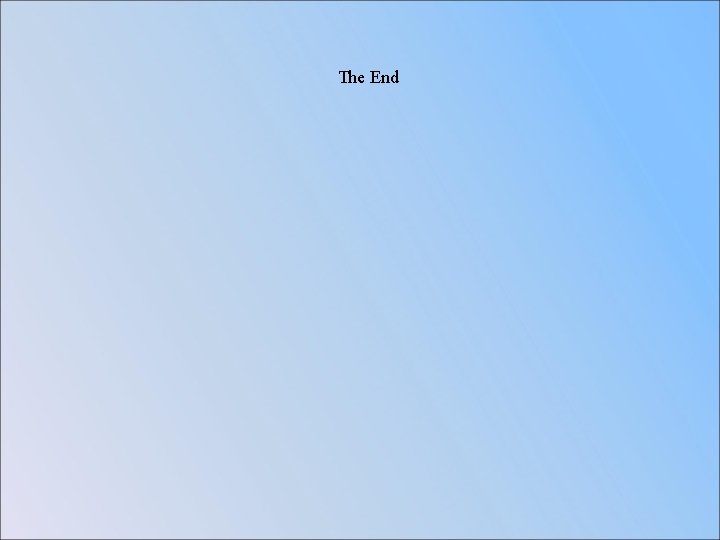The End 