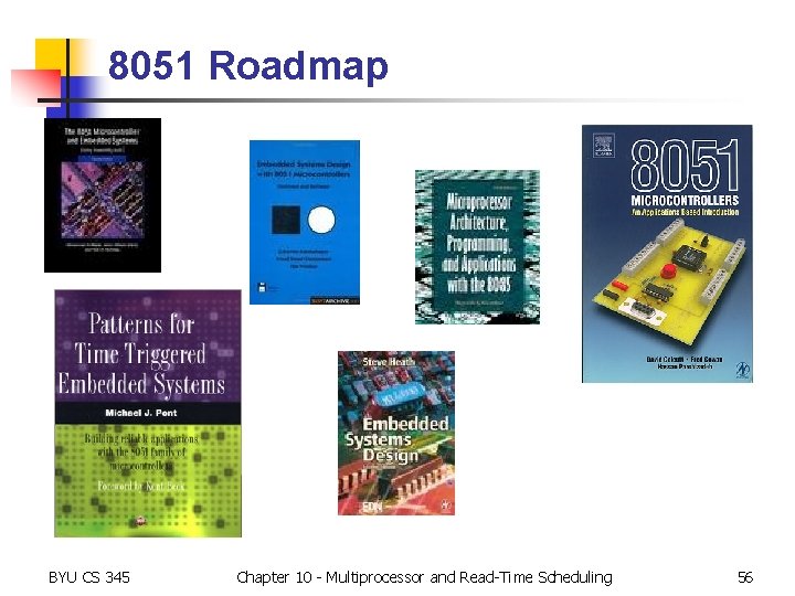 8051 Roadmap BYU CS 345 Chapter 10 - Multiprocessor and Read-Time Scheduling 56 