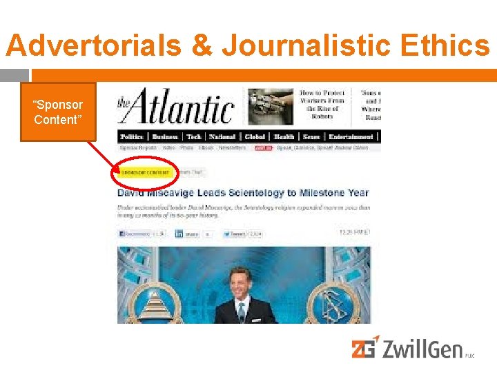 Advertorials & Journalistic Ethics “Sponsor Content” 