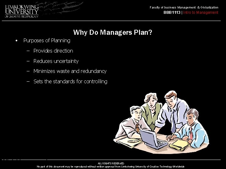 Faculty of business Management & Globalization BBB 1113 | Intro to Management Why Do