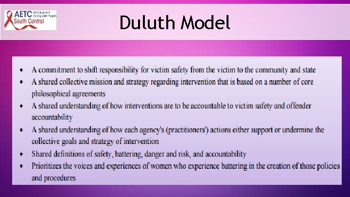 Duluth Model 