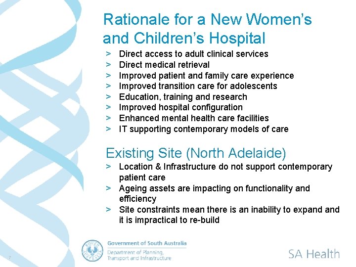 Rationale for a New Women’s and Children’s Hospital > > > > Direct access