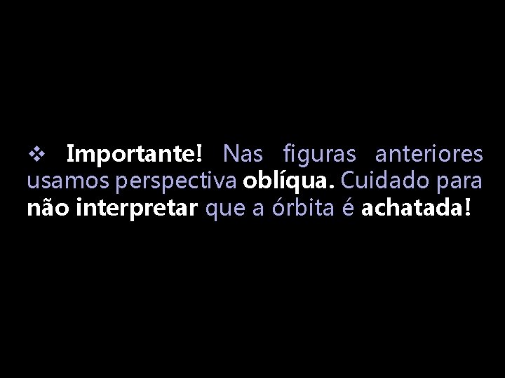 v Importante! Nas figuras anteriores usamos perspectiva oblíqua. Cuidado para não interpretar que a