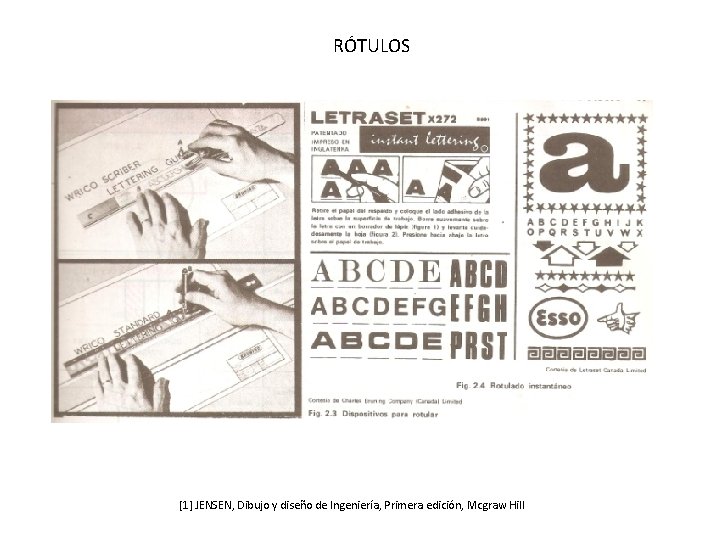 RÓTULOS [1] JENSEN, Dibujo y diseño de Ingeniería, Primera edición, Mcgraw Hill 