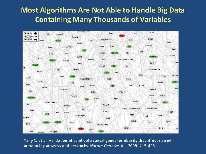 Most Algorithms Are Not Able to Handle Big Data Containing Many Thousands of Variables