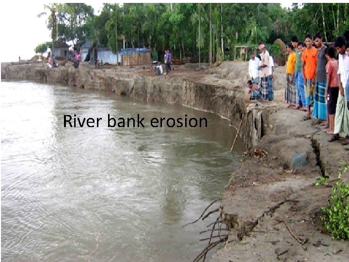 River bank erosion 