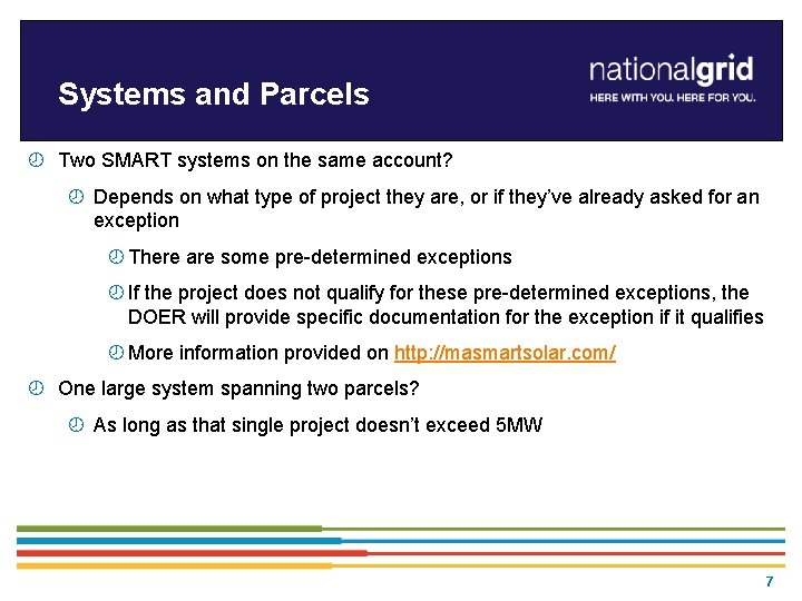Systems and Parcels ¾ Two SMART systems on the same account? ¾ Depends on