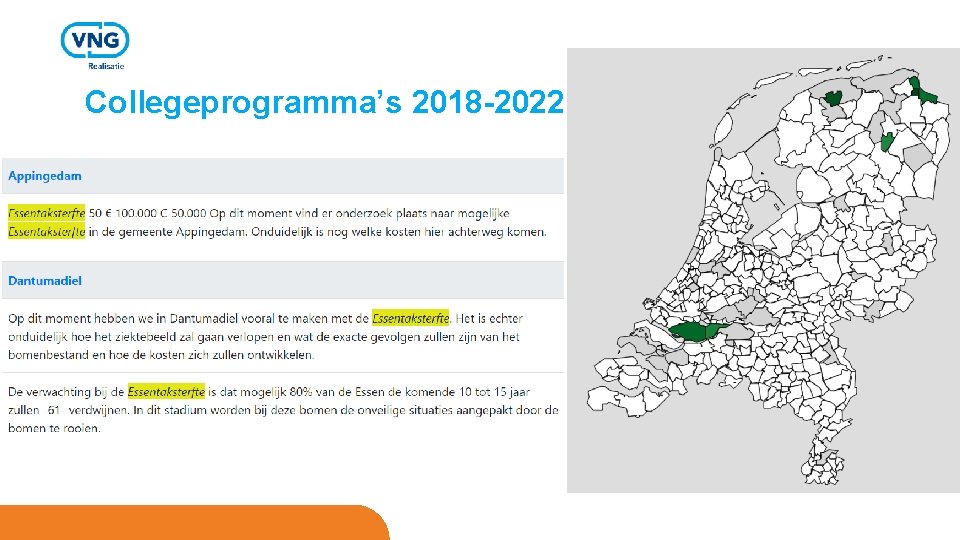 Collegeprogramma’s 2018 -2022 