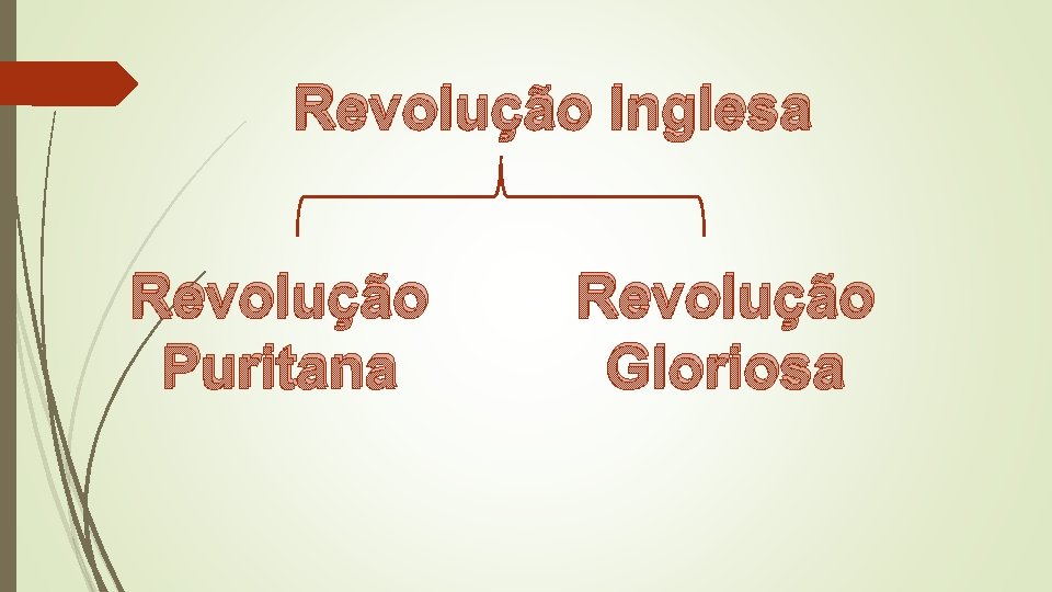 Revolução Inglesa Revolução Puritana Revolução Gloriosa 