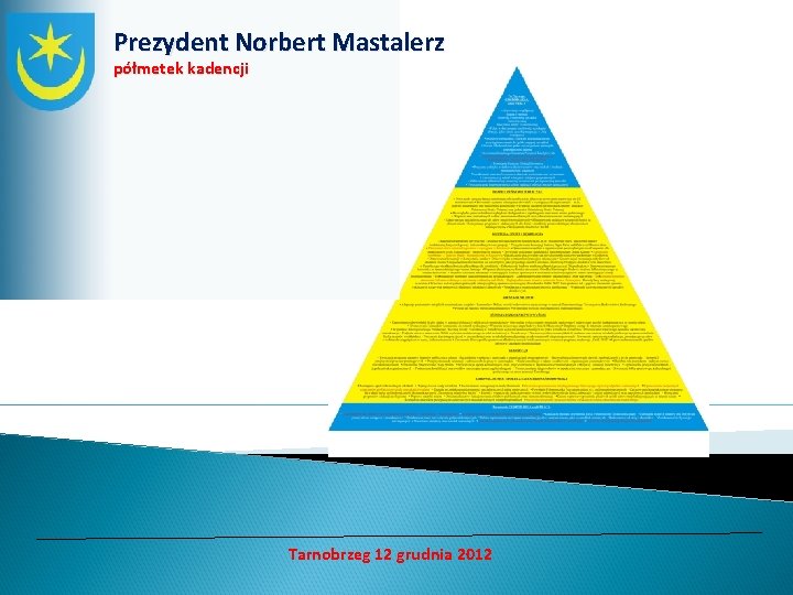 Prezydent Norbert Mastalerz półmetek kadencji Tarnobrzeg 12 grudnia 2012 