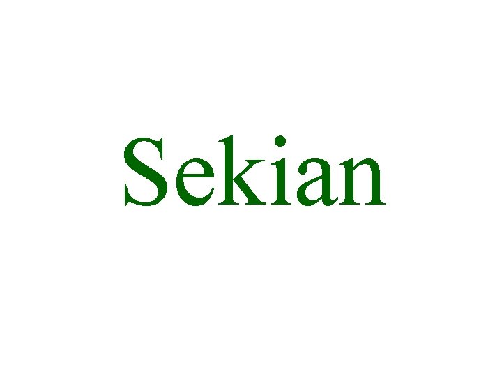 Sekian 