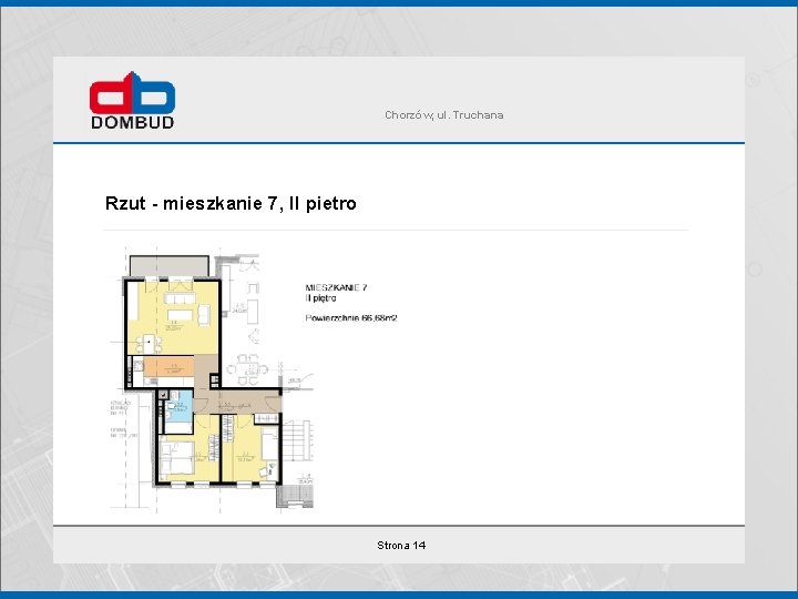 Chorzów, ul. Truchana Rzut - mieszkanie 7, II pietro Strona 14 