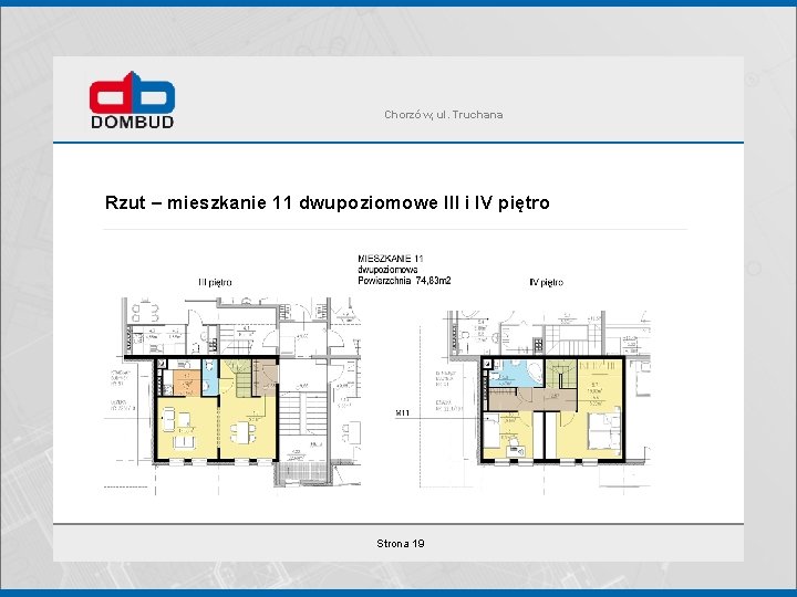 Chorzów, ul. Truchana Rzut – mieszkanie 11 dwupoziomowe III i IV piętro Strona 19