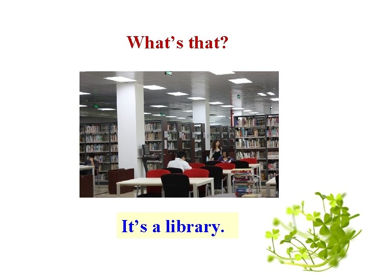 What’s that? It’s a library. 