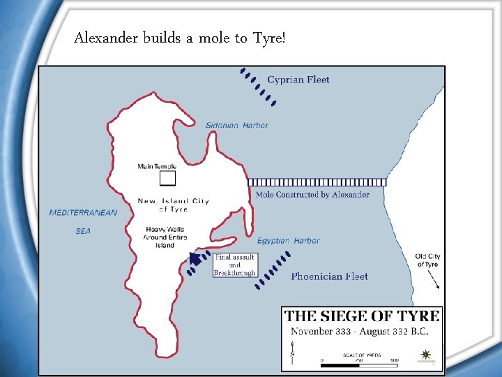 Alexander builds a mole to Tyre! 