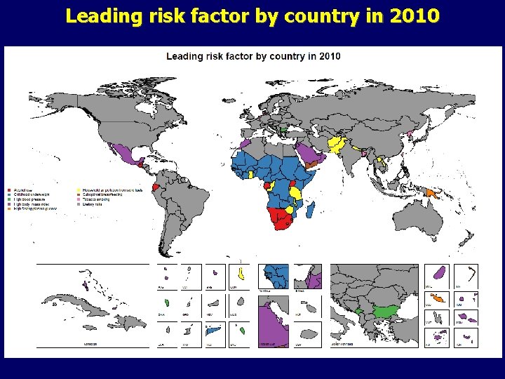 Leading risk factor by country in 2010 