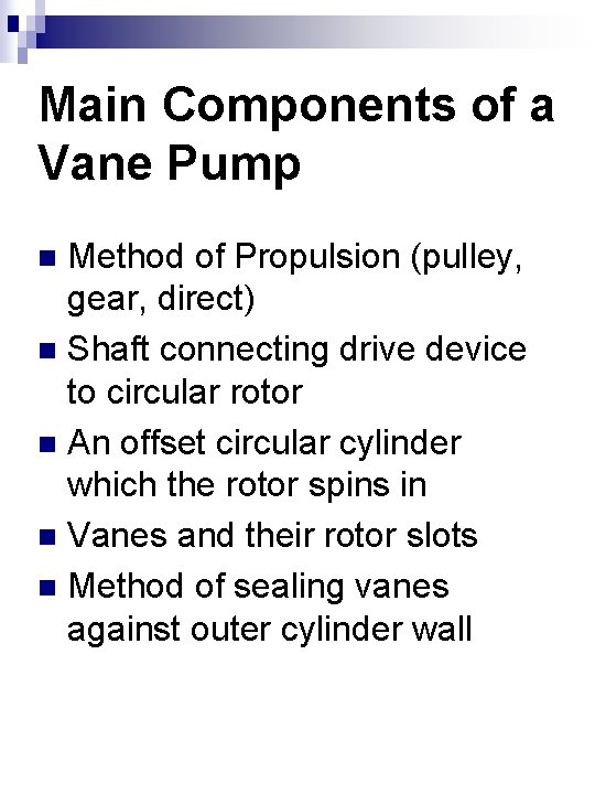 Unbalanced Vane Pump And How it Works Main