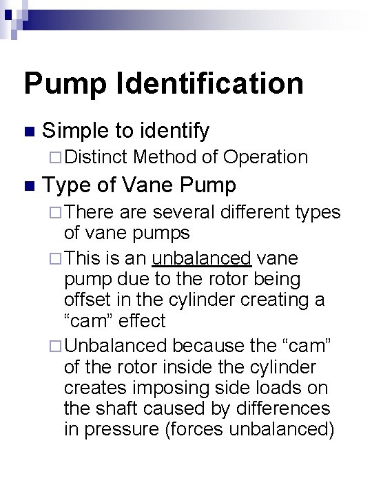 Unbalanced Vane Pump And How it Works Main