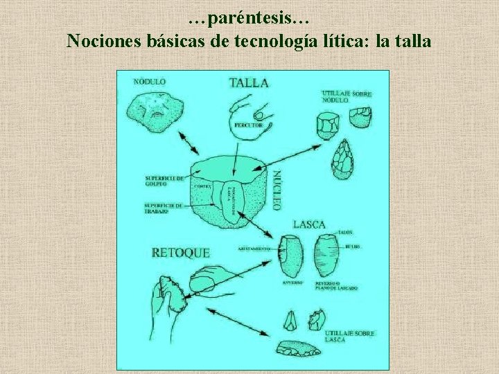 …paréntesis… Nociones básicas de tecnología lítica: la talla 