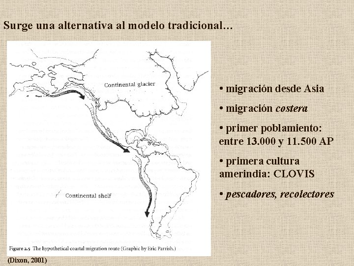 Surge una alternativa al modelo tradicional… • migración desde Asia • migración costera •