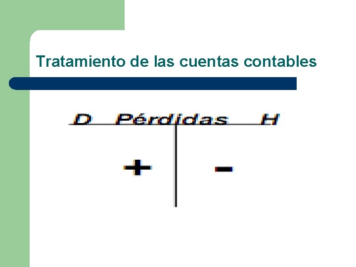 Tratamiento de las cuentas contables 