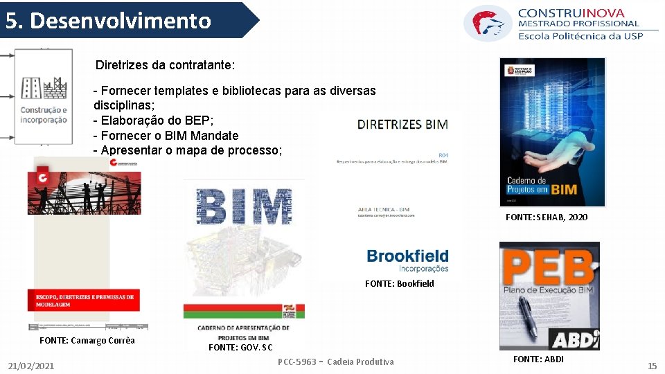 5. Desenvolvimento Diretrizes da contratante: - Fornecer templates e bibliotecas para as diversas disciplinas;