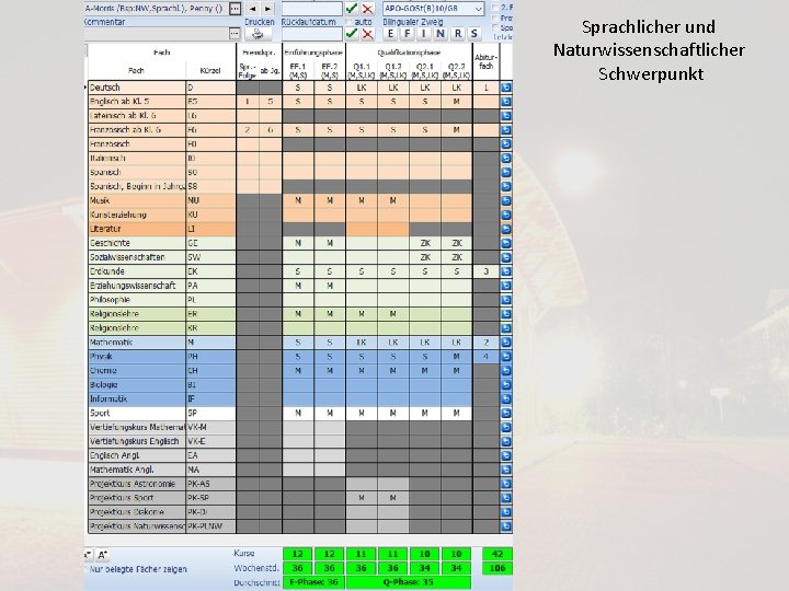 Sprachlicher und Naturwissenschaftlicher Schwerpunkt 