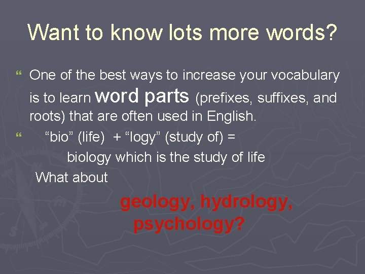 Want to know lots more words? } One of the best ways to increase
